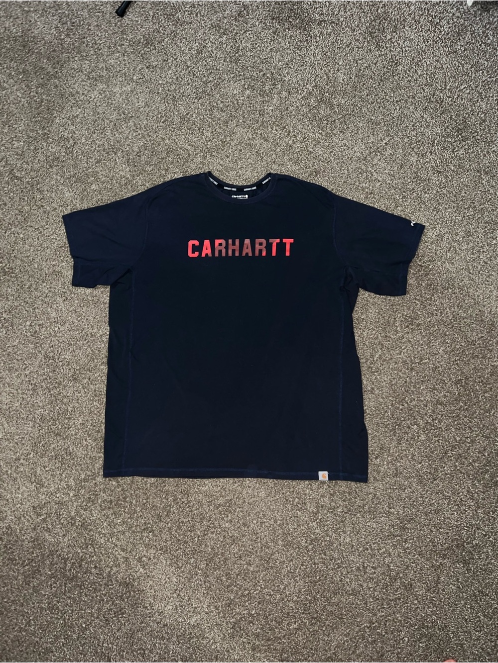 Carhartt Vintage OG Rare Navy Blue Red White T Shirt